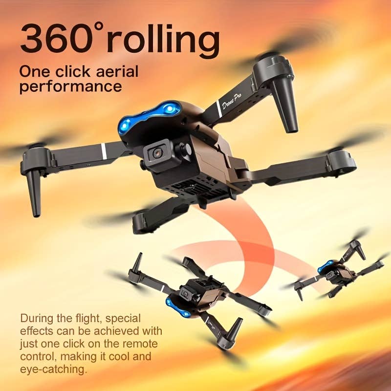 E99 Drone With Dual Camera Foldable RC Remote Control Drone