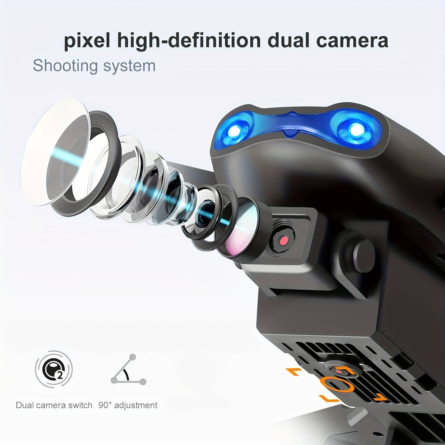 E99 Drone With Dual Camera Foldable RC Remote Control Drone