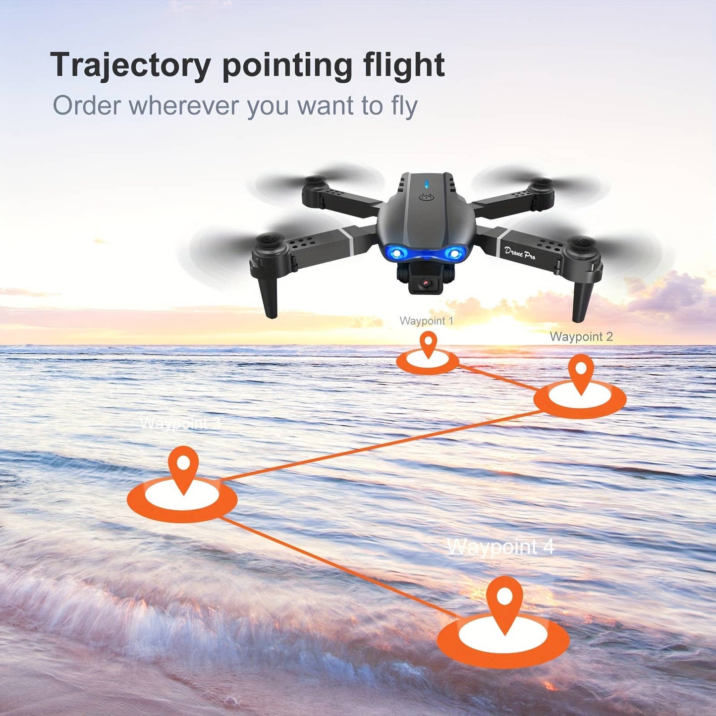 E99 Drone With Dual Camera Foldable RC Remote Control Drone