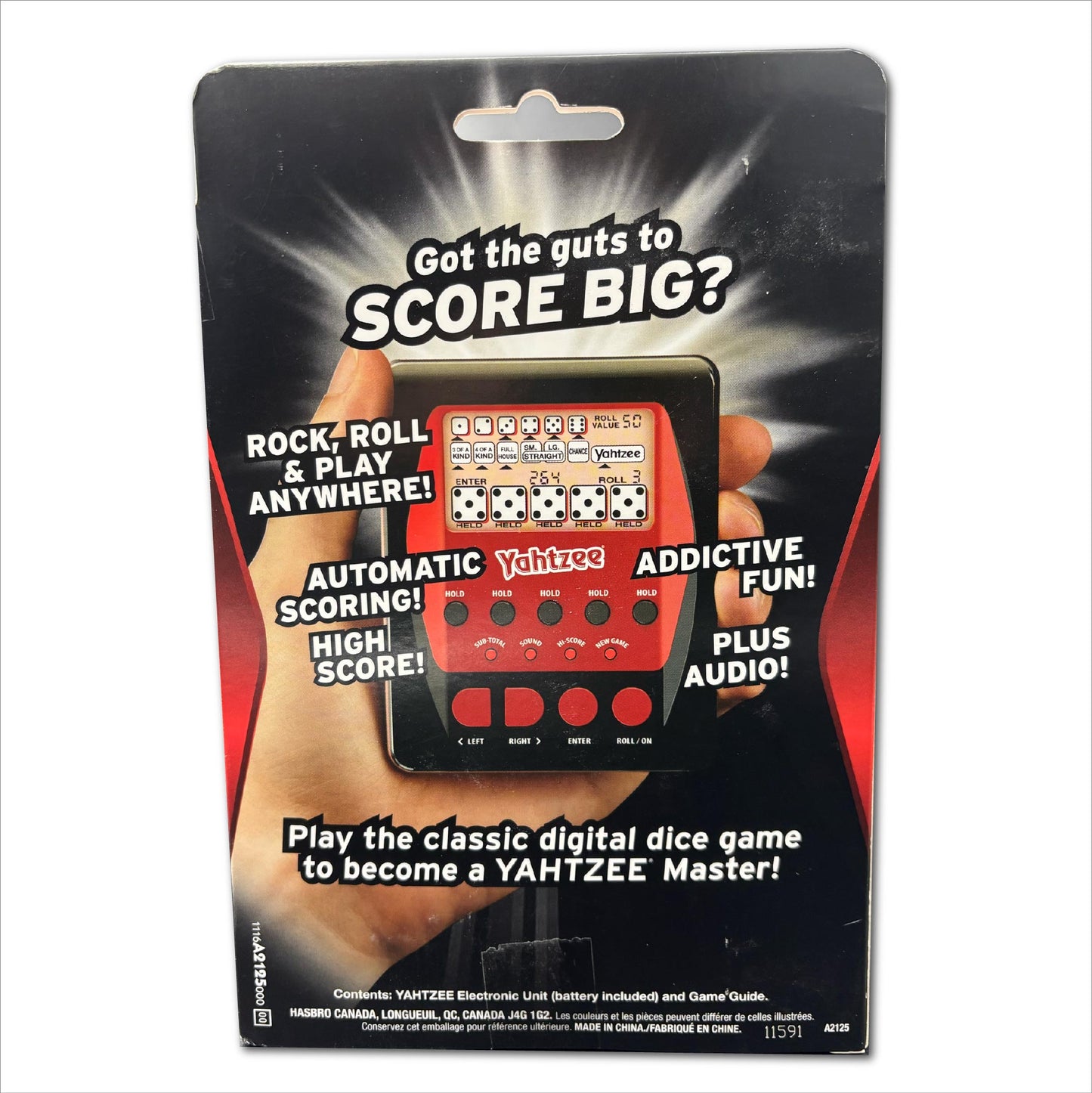 Yahtzee Handheld Electronic Digital Game Hasbro