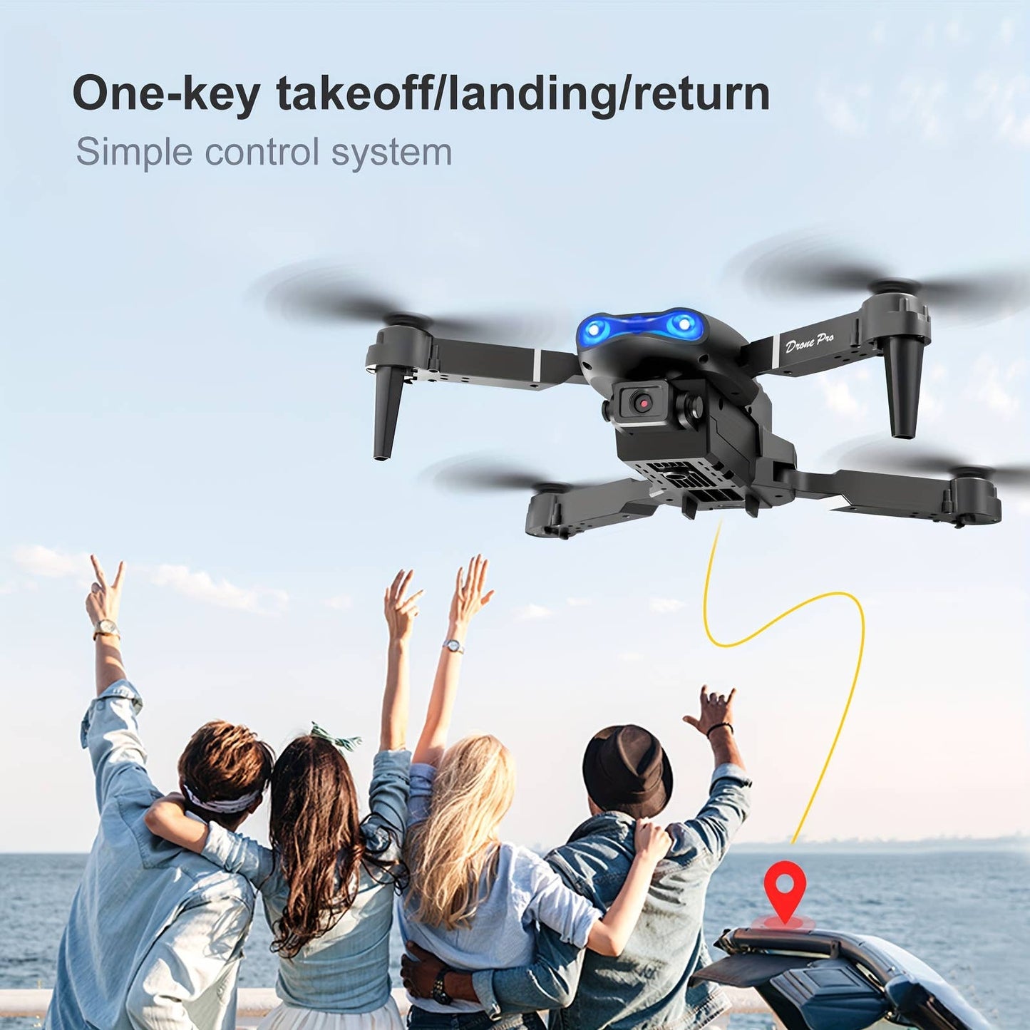 E99 Drone With Dual Camera Foldable RC Remote Control Drone