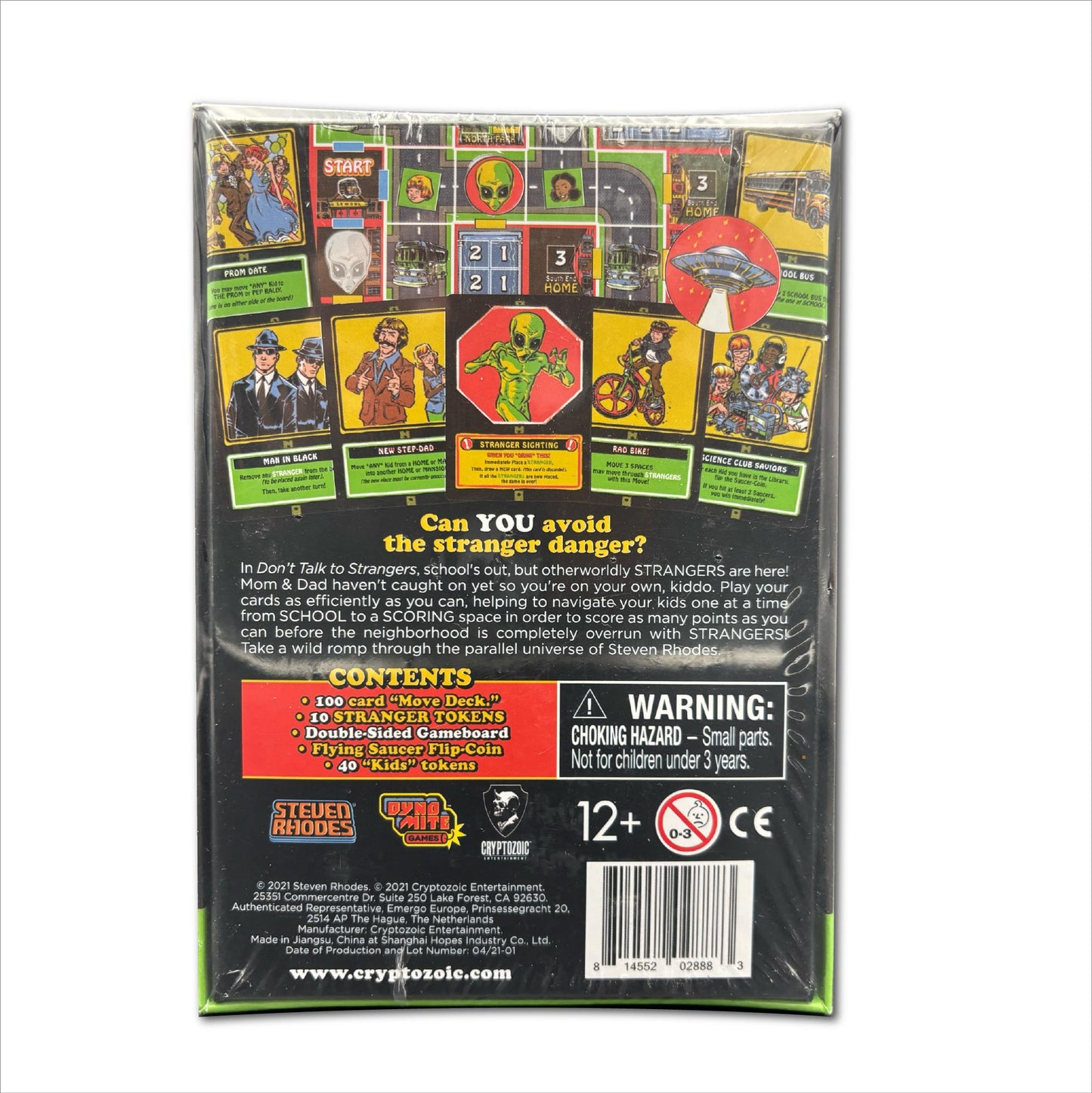 Cryptozoic Entertainment Don’t Talk to Strangers - Board Game - 1-4 Players - Steven Rhodes Artwork - Dynomite Games